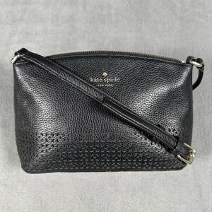 Kate Spade Wakefield Lane Millie Black Leather Crossbody Bag Perforated